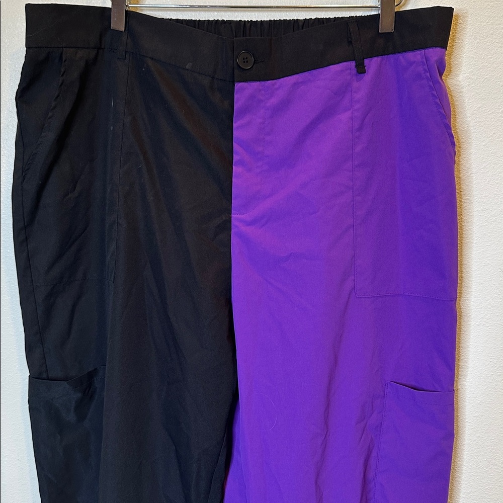 Shein Two-Tone Black and Purple Pants 4X